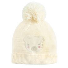 Cool Club, Czapka dziewczęca z pomponem, beżowa