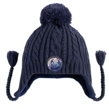 Cool Club, Czapka dziewczęca z pomponem, wiązana, granatowa