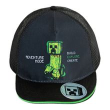 Cool Club, Czapka z daszkiem chłopięca, czarna, Minecraft