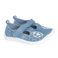 Cool Club, Kapcie chłopięce, niebieskie, Zdrowa Stopa, Comfort-Fit