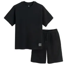 Cool Club, Komplet chłopięcy, T-shirt, Szorty, czarny