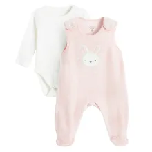 Cool Club, Komplet dziewczęcy, Body z długim rękawem, Śpiochy, mix