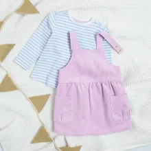 Cool Club, Komplet dziewczęcy, Spódnica ogrodniczka, Bluzka z długim rękawem, mix