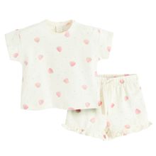 Cool Club, Komplet dziewczęcy, T-shirt, Szorty, ecru