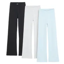 Cool Club, Legginsy dziewczęce, flare, prążkowane, mix, zestaw, 3 szt.