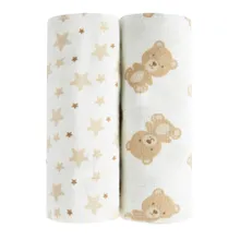 Cool Club, Pieluchy tetrowe niemowlęce, 70-80 cm, ecru, zestaw, 2 szt.