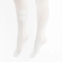 Cool Club, Rajstopy dziewczęce, białe, 20 DEN, zestaw, 2 szt.