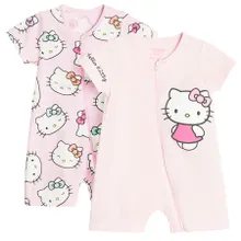 Cool Club, Rampers dziewczęcy, różowy, Hello Kitty, zestaw, 2 szt.