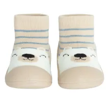 Cool Club, Skarpetobuty niemowlęce, beżowe, podeszwa Barefoot