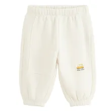 Cool Club, Spodnie dresowe chłopięce, baggy, ocieplane, ecru