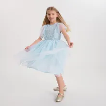 Cool Club, Sukienka dziewczęca z krótkim rękawem, niebieska