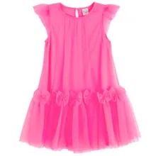 Cool Club, Sukienka dziewczęca z krótkim rękawem, różowa