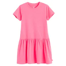 Cool Club, Sukienka dziewczęca z krótkim rękawem, różowa fluo