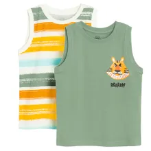 Cool Club, T-shirt chłopięcy bez rękawów, mix, zestaw, 2 szt.