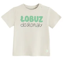 Cool Club, T-shirt chłopięcy, beżowy