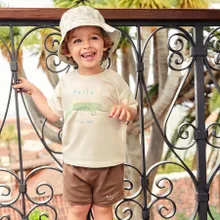 Cool Club, T-shirt chłopięcy, jasnobeżowy