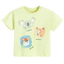 Cool Club, T-shirt chłopięcy, limonkowy