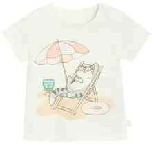 Cool Club, T-shirt dziewczęcy, biały