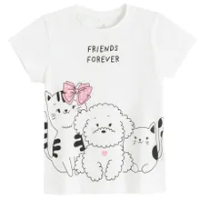 Cool Club, T-shirt dziewczęcy, biały