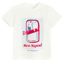 Cool Club, T-shirt dziewczęcy, biały