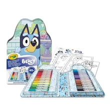Crayola, Bluey, zestaw artystyczny z kolorowankami, naklejkami i flamastrami, 47 elementów
