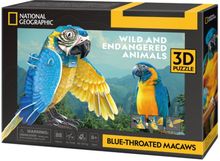 Cubic Fun, National Geographic, Ara szafirowa, puzzle 3D, 88 elementów