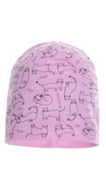 Czapka wiosenna dziewczęca, różowa, Ambra