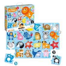 CzuCzu, Duuuże puzzle z dziurką, Alfabet + scenariusze zabaw, 48 elementów