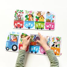 CzuCzu, Literkowy traktor, puzzle, 18 elementów, dla dzieci 3+
