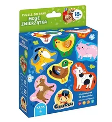CzuCzu, puzzle do pary, Moje Zwierzątka, 2 elementy, 18m+