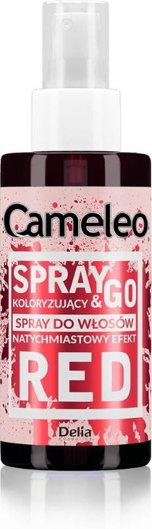 Delia Cosmetics, Cameleo, Spray & Go, spray koloryzujący do włosów, Red, 150 ml