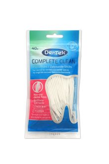 DenTek, Complete Clean, niciowykałaczki, flossery, wykałaczki z nicią dentystyczną, 40 szt.