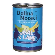 Dolina Noteci, Super Food, cielęcina i jagnięcina, puszka dla psa, 400g