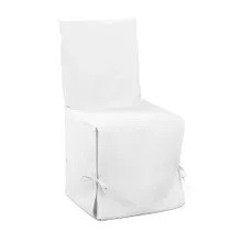 Douceur d'intérieur, pokrowiec na krzesło, 50-50-50 cm, Essentiel, biały