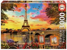 Educa, Zachód w Paryżu, puzzle, 3000 elementów