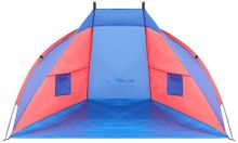 Enero camp, namiot, osłona plażowa sun, niebiesko-czerwona, 200-100-105 cm
