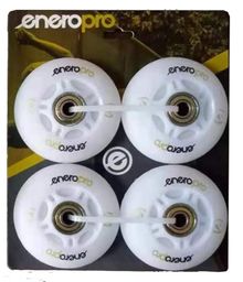 Enero Pro, kółka PU do rolek, z łożyskami, ABEC 7, LED, 64 mm, 4 szt.