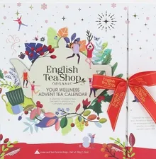 English Tea Shop, Bio Bow Advent Tea Calendar Book Wellness 25Ct, herbata