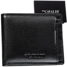 Etui na karty, czarne, skórzane, 4U Cavaldi