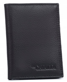 Etui na karty, czarne, skórzane, RFID, 4U Cavaldi