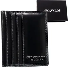 Etui na karty, czarne, skórzane, RFID, 4U Cavaldi