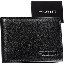 Etui na karty i dokumenty, czarne, skórzane, 4U Cavaldi