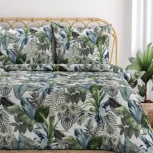 Eurofirany, komplet pościeli bawełnianej, Davos, 160-200 cm, zielony