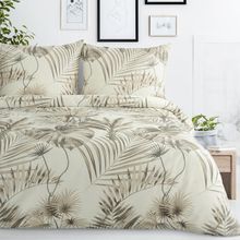 Eurofirany, komplet pościeli bawełnianej, Nina, 160-200 cm, beżowy