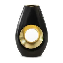Eurofirany, wazon dekoracyjny, Mira, 19-8-30 cm, czarny