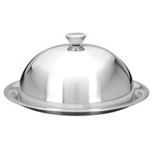 Excellent Houseware, taca do serwowania, stalowa z kloszem, 20 cm