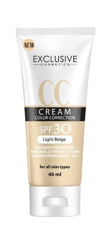 Exclusive, CC Cream Color Correction SPF 30, light beige, 40 ml