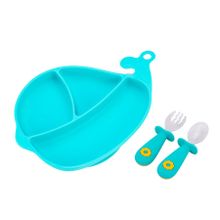 GiliGums, Wieloryb, zestaw: talerz ze sztućcami, morski