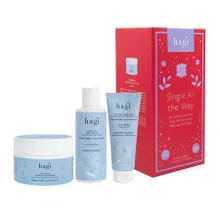 Hagi, Jingle All The Way, zestaw: żel do mycia ciała, 150 ml + balsam do ciała, 75 ml + peeling do ciała, 200 ml