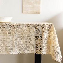 Homla, Crochet, Obrus szydełkowy beżowy, 130-170 cm, 887289